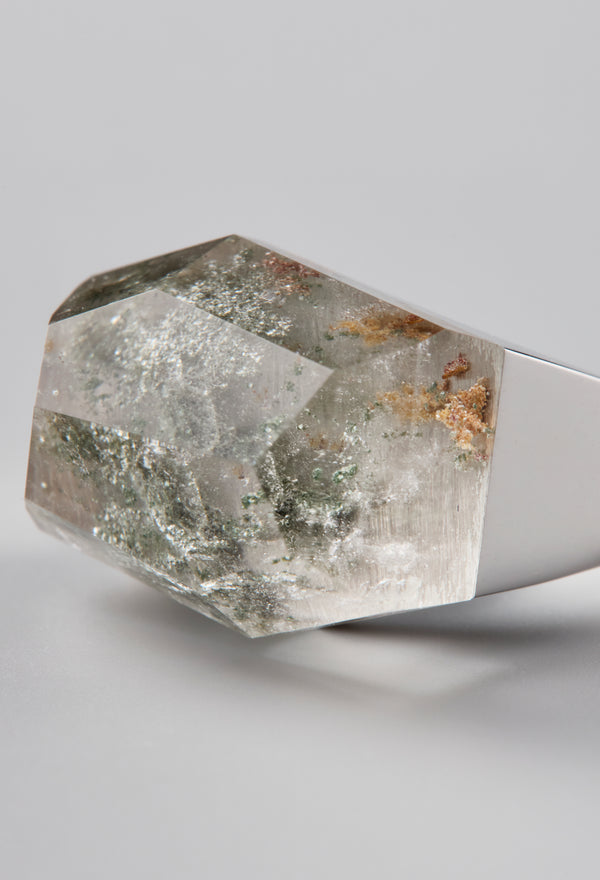 [一点もの] Garden Quartz Rock Ring / Crystal / Silver