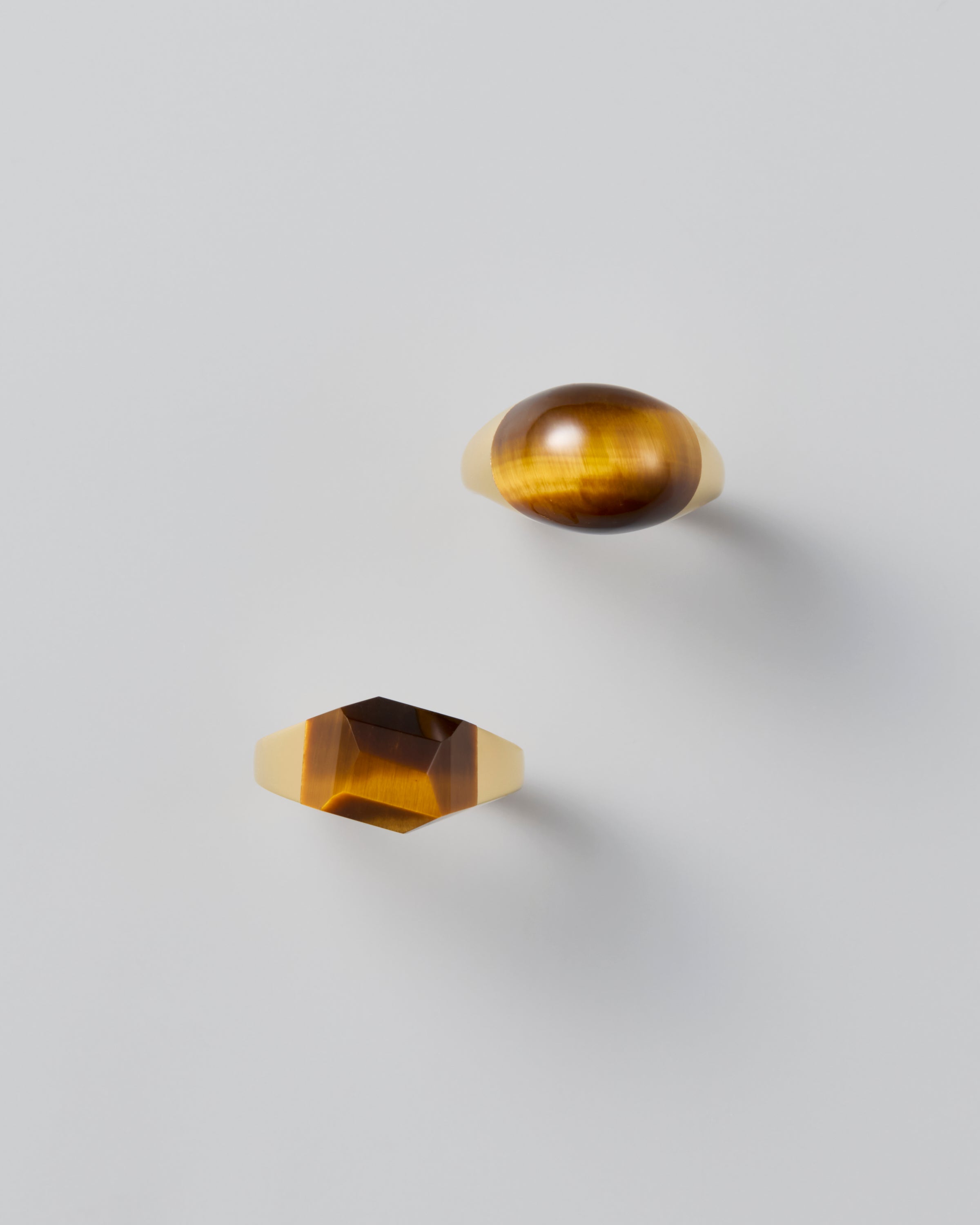 Tiger's Eye Rock Ring / Round / Yellow