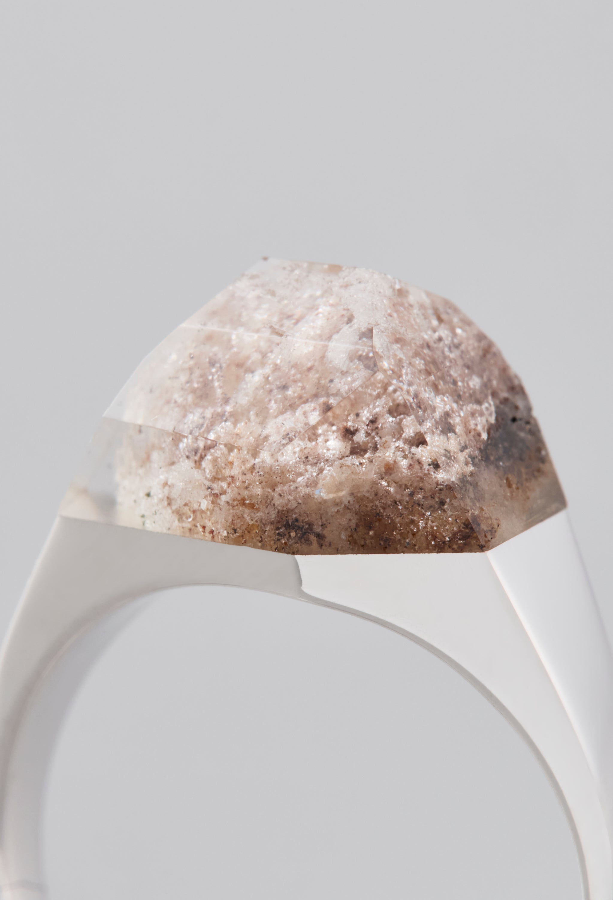 [One-of-a-kind] Garden Quartz Mini Rock Ring / Round / Silver