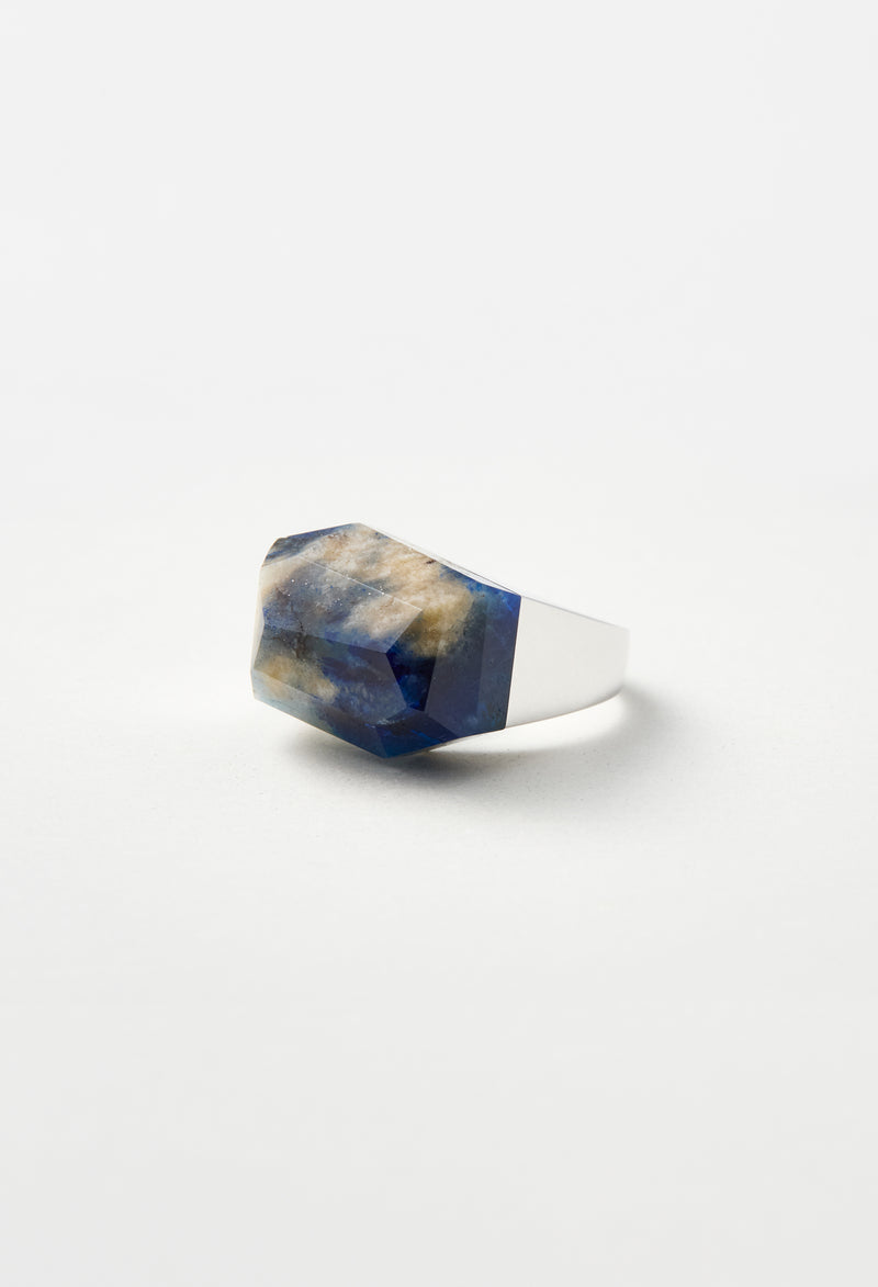 [一点もの] Afghanite Rock Ring / Crystal / Silver