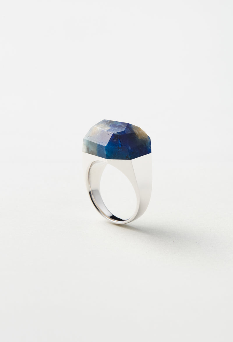 [一点もの] Afghanite Rock Ring / Crystal / Silver