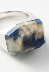 [一点もの] Afghanite Rock Ring / Crystal / Silver