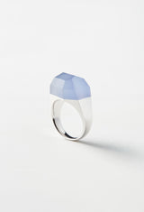 Blue Chalcedony Rock Ring / Crystal