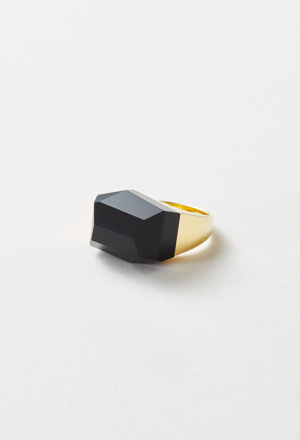 Onyx Rock Ring / Crystal / Yellow