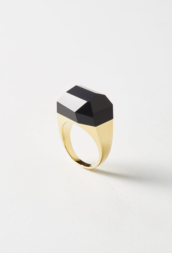 Onyx Rock Ring / Crystal / Yellow