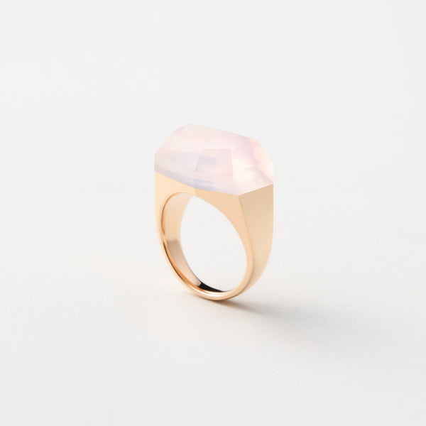 週末限定お値下げ　bororo ロックリング　￼ローズクォーツ　13.5 ボロロ Amethyst Rock Ring / Crystal / Silver – bororo
