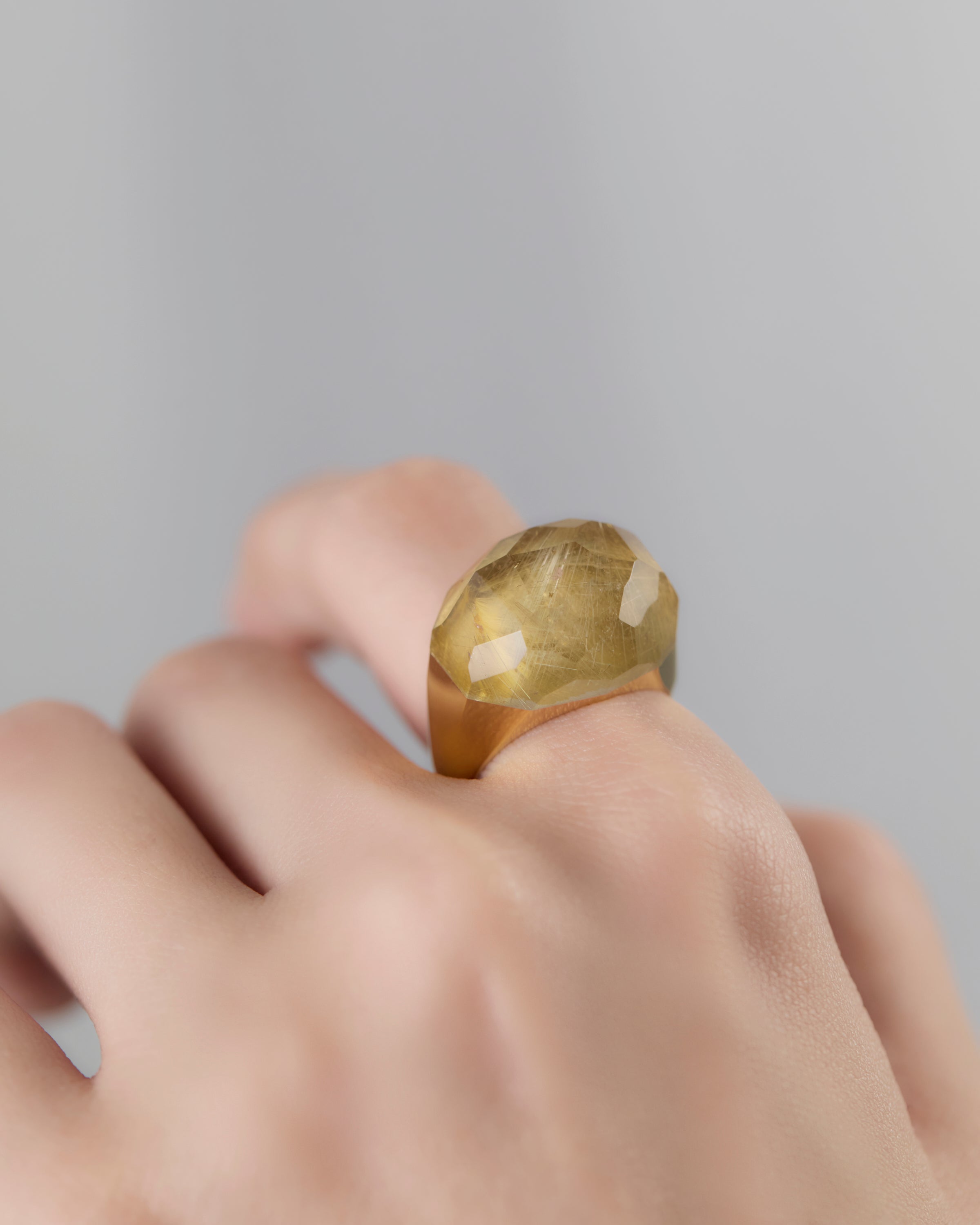 Rutile Quartz Ring