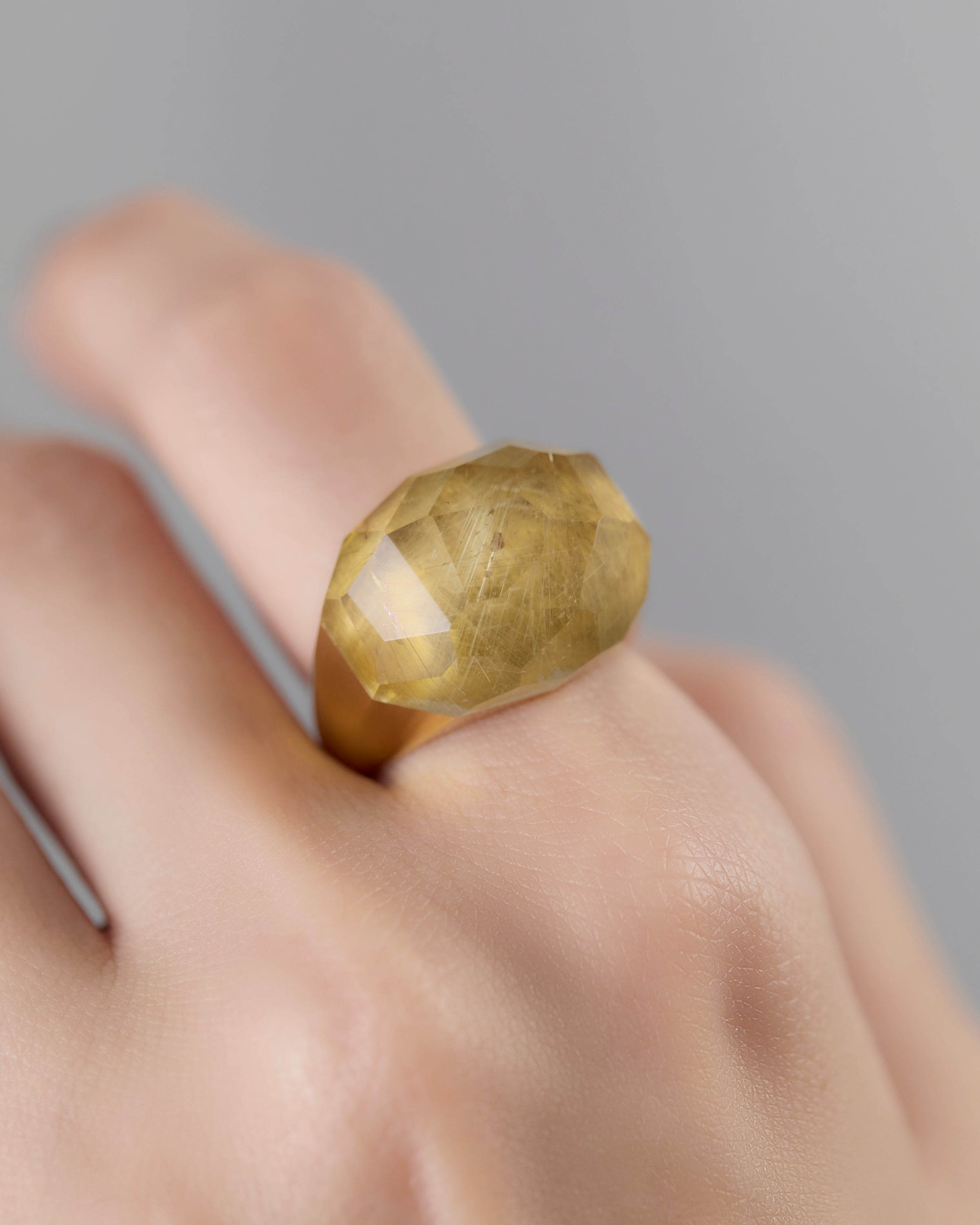 Rutile Quartz Ring