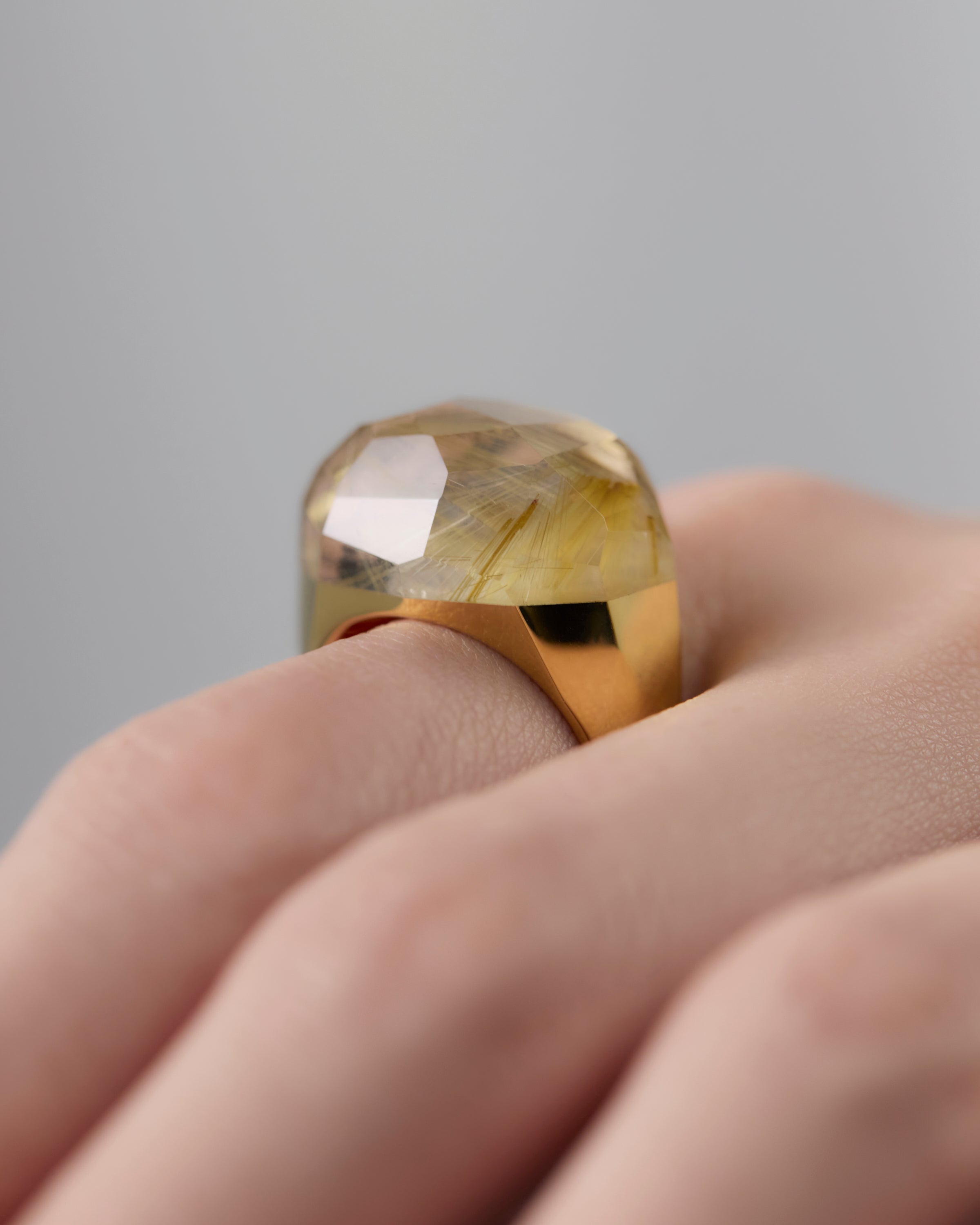Rutile Quartz Ring