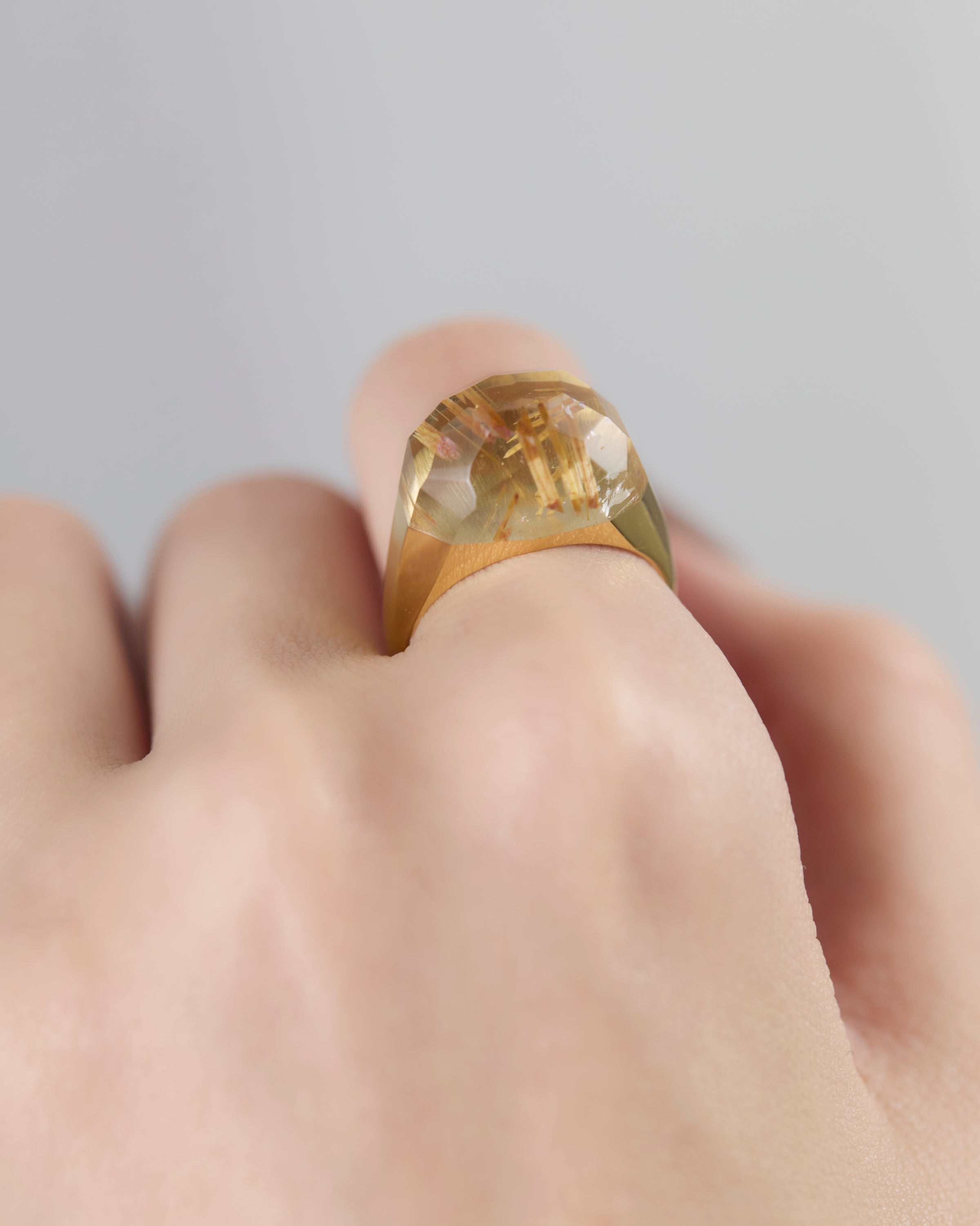Rutile Quartz Ring