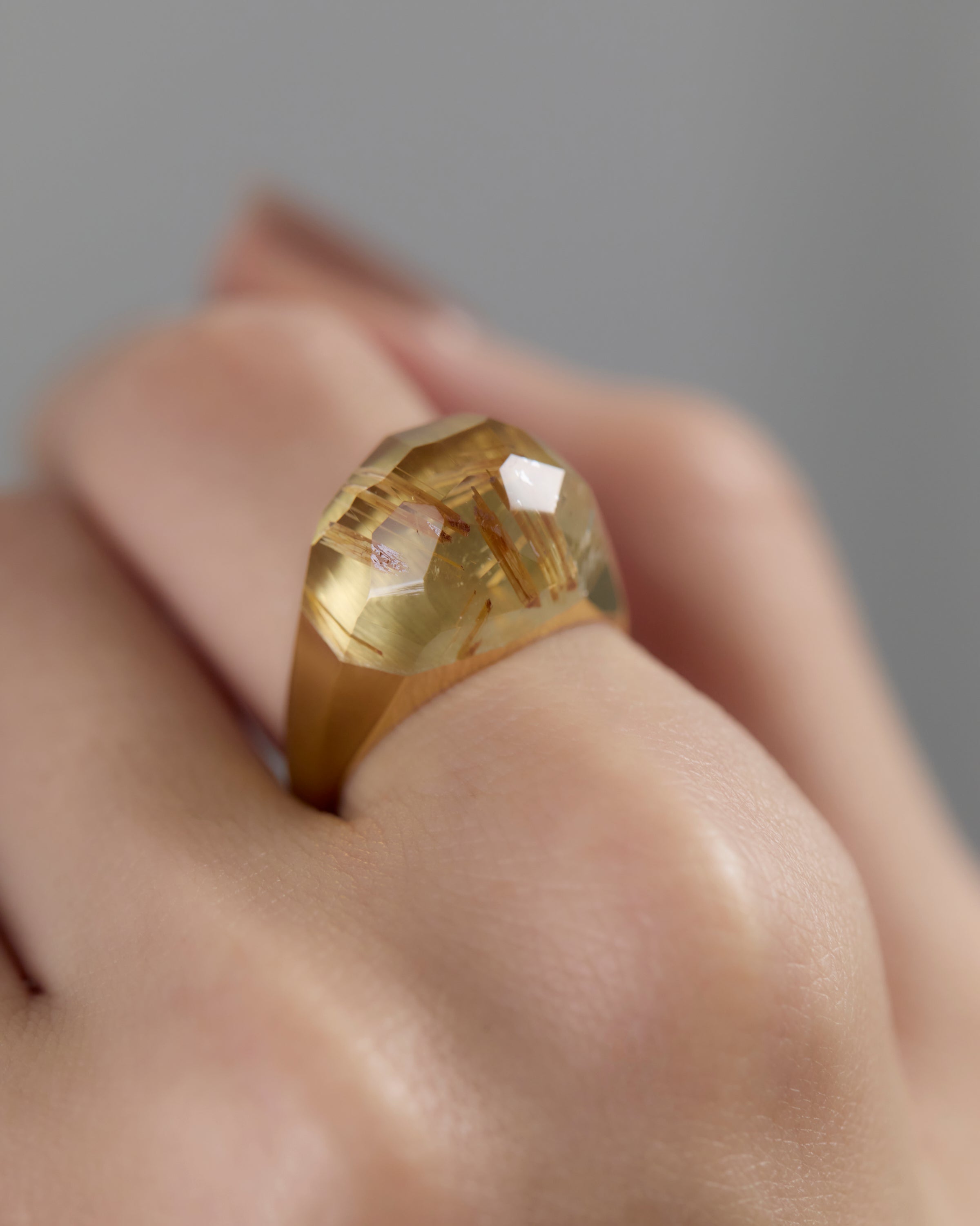 Rutile Quartz Ring