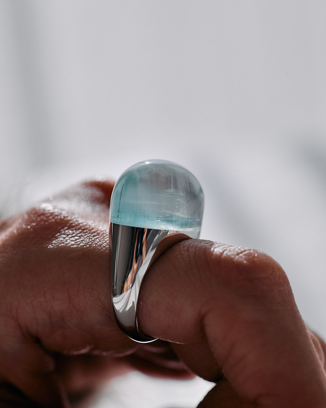 Bicolor Aquamarine Ring