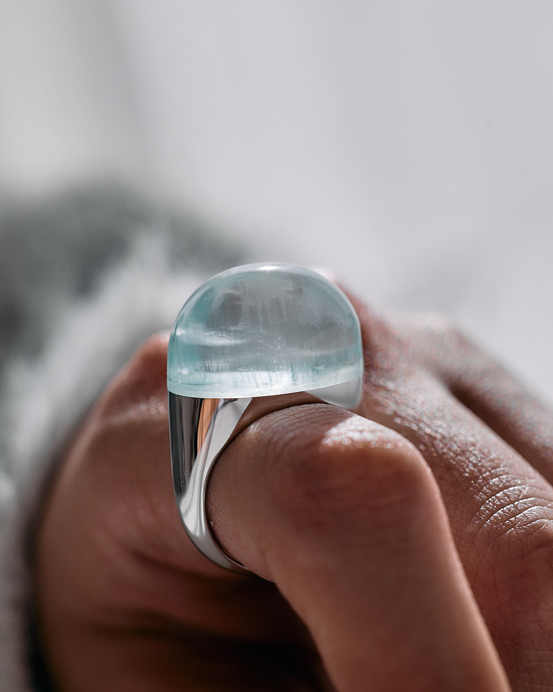Bicolor Aquamarine Ring