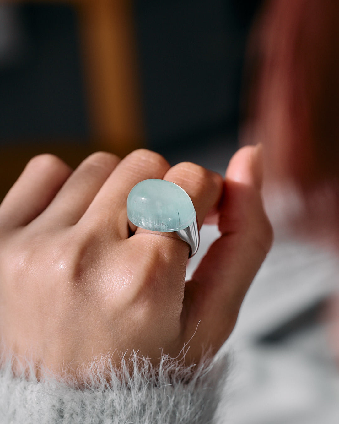 Bicolor Aquamarine Ring