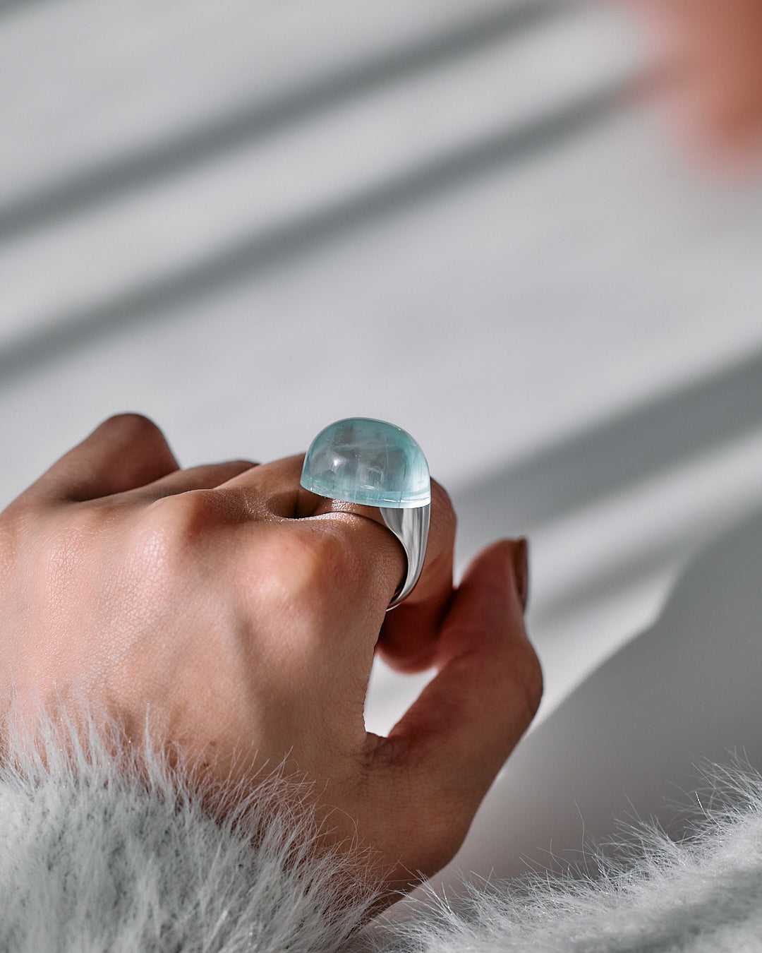 Bicolor Aquamarine Ring