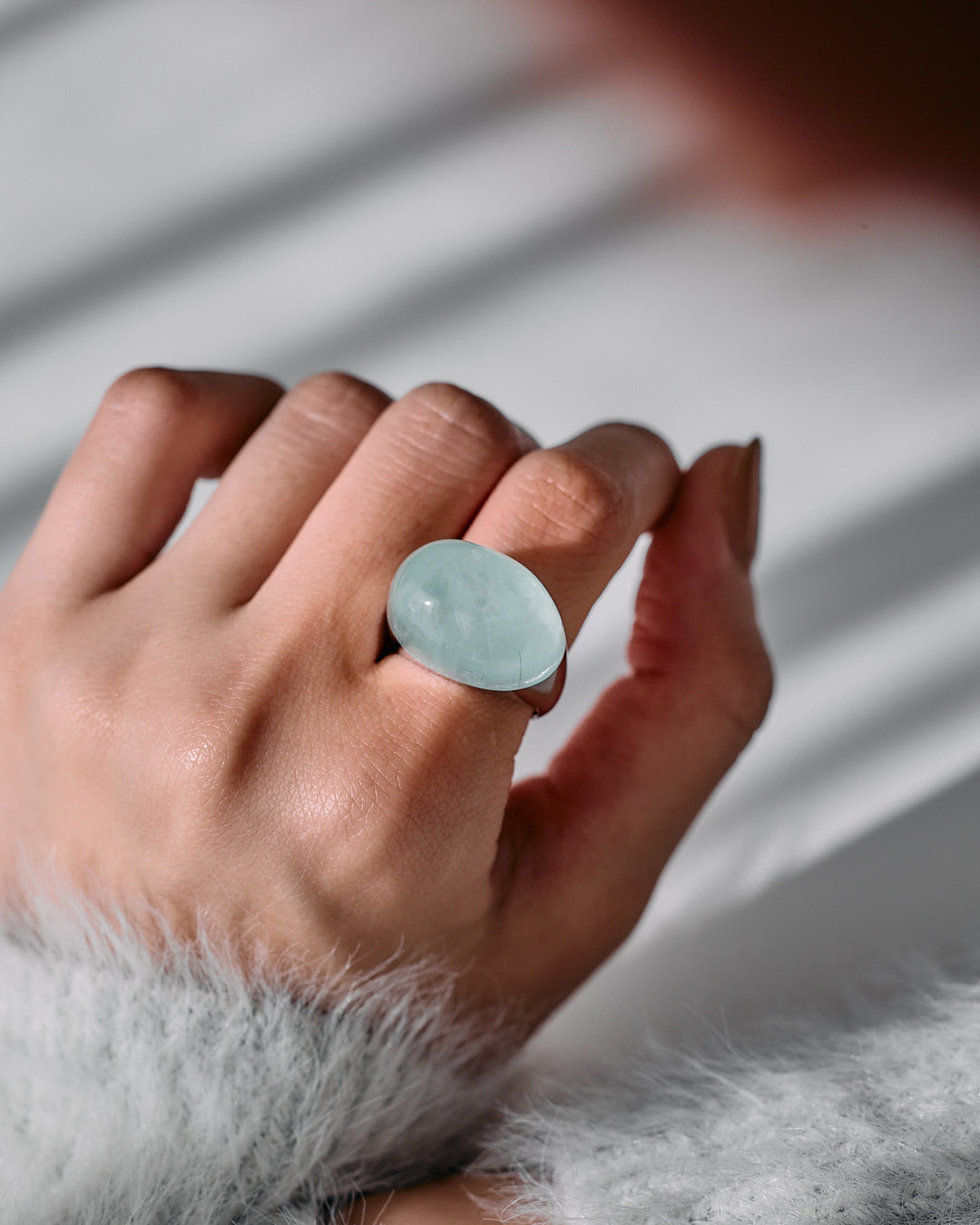 Bicolor Aquamarine Ring