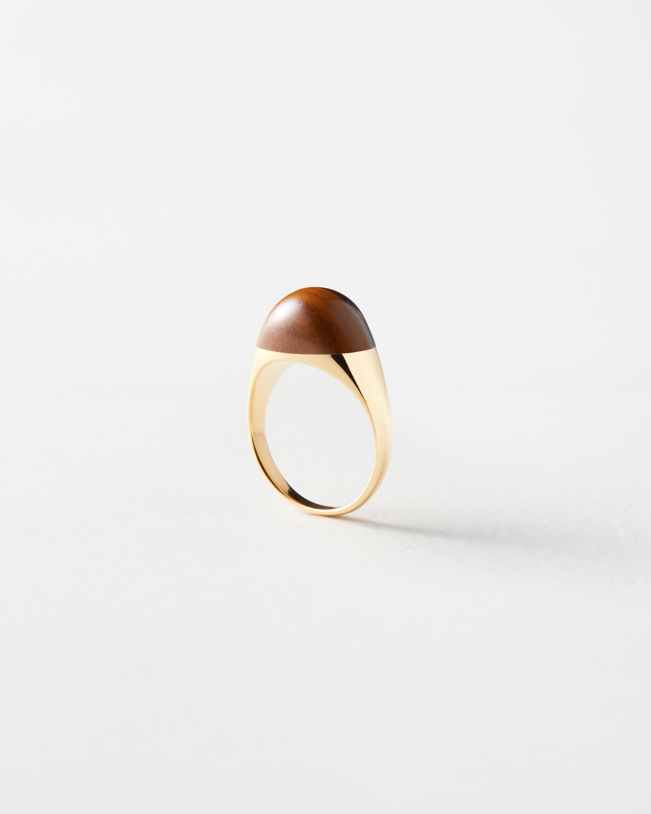 [One-of-a-kind] Rutile Quartz Mini Rock Ring / Crystal / Yellow