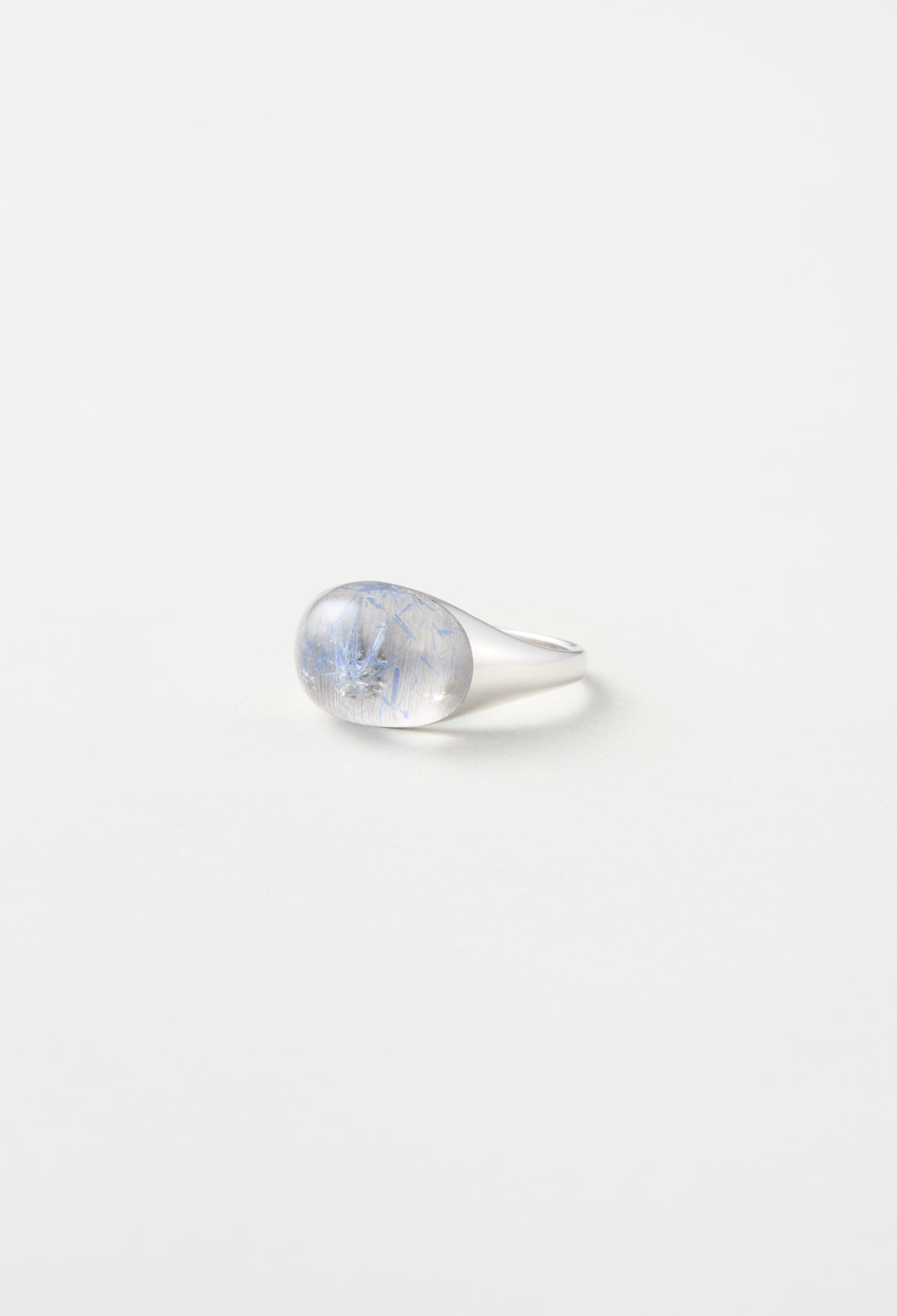 一点もの] Dumortierite in Quartz Mini Rock Ring / Round