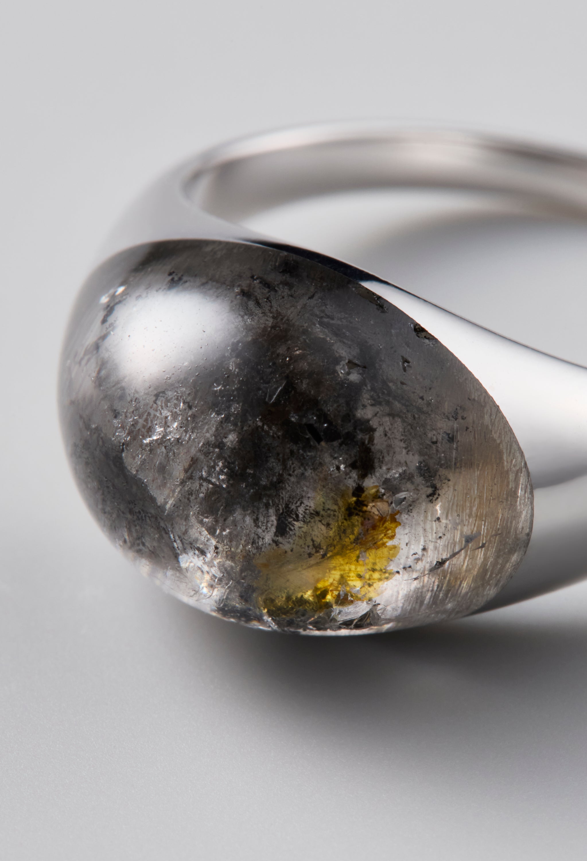 [One-of-a-kind] Garden Quartz Mini Rock Ring / Round / Silver