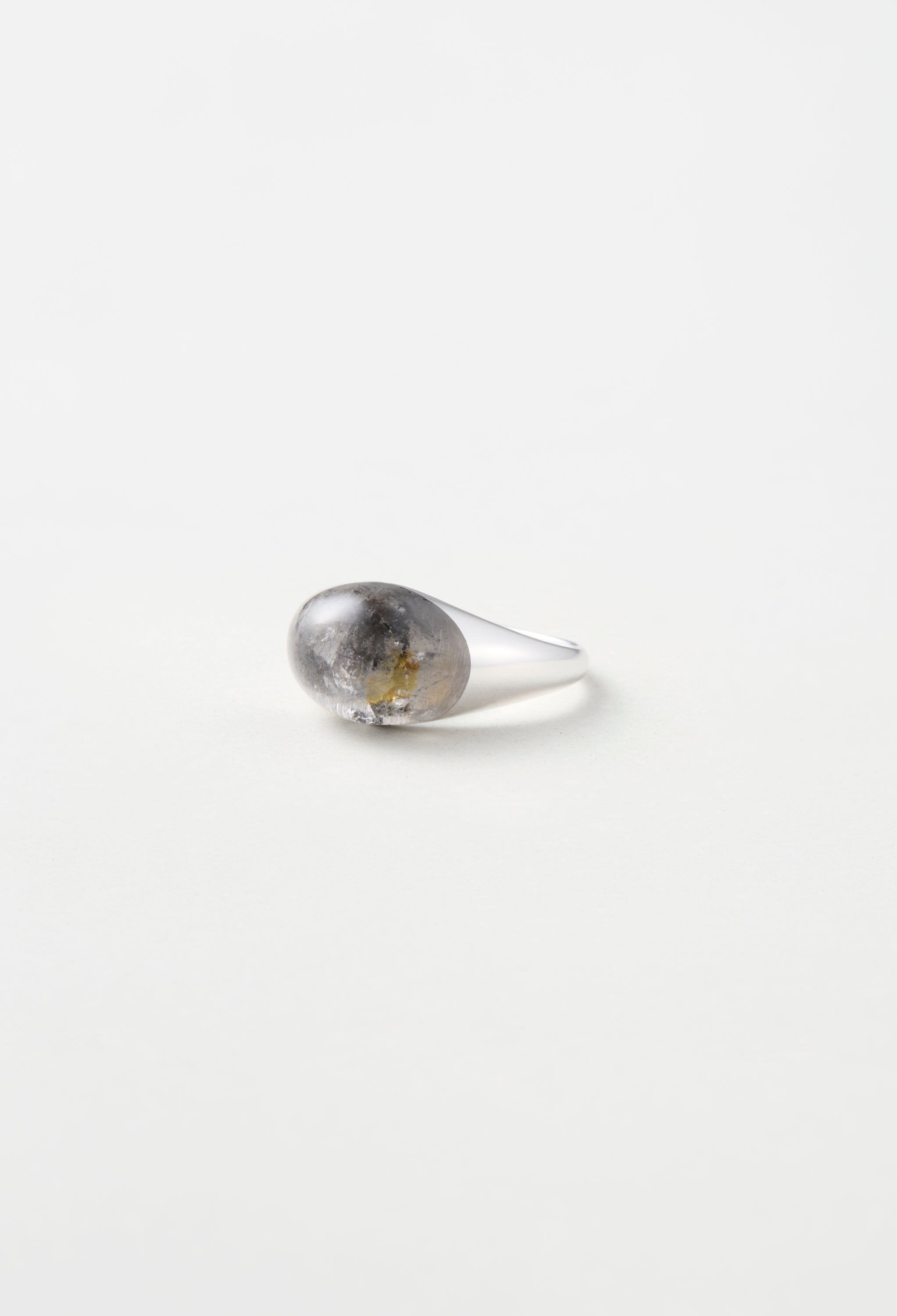 [One-of-a-kind] Garden Quartz Mini Rock Ring / Round / Silver