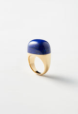 Lapis Lazuli Rock Ring Round