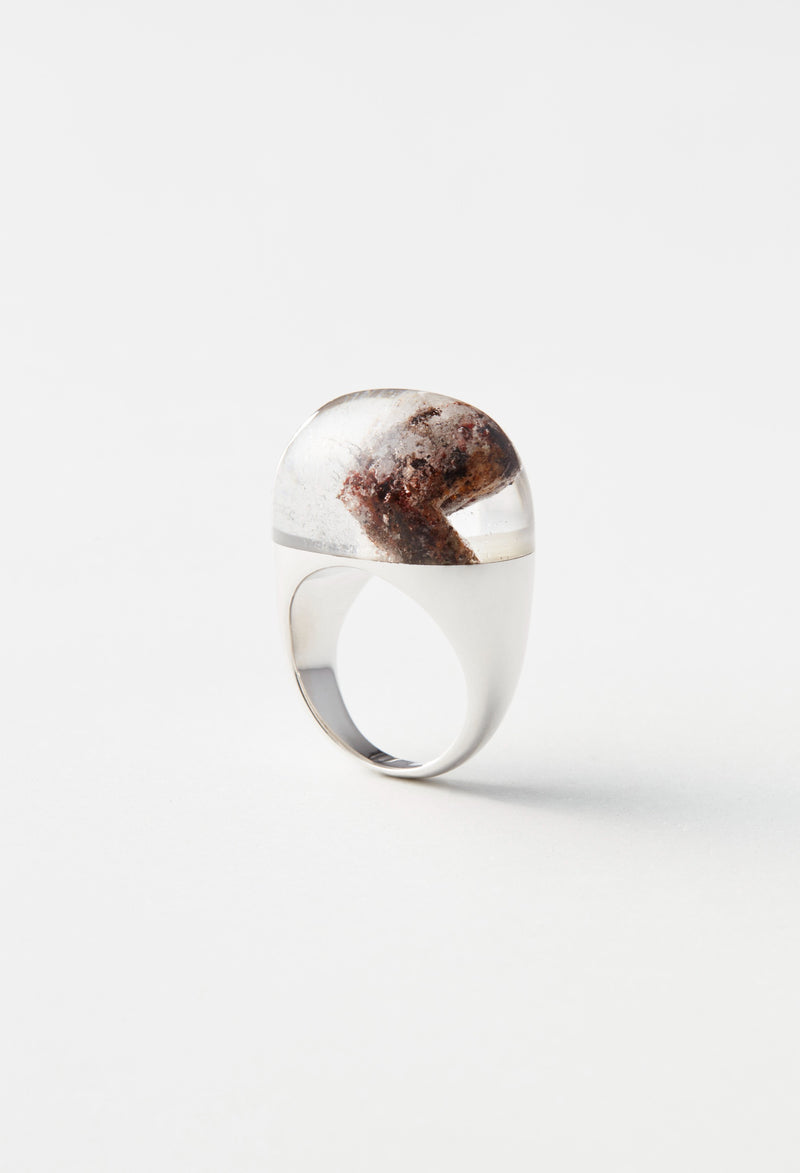 [一点もの] Garden Quartz Rock Ring / Round / Silver