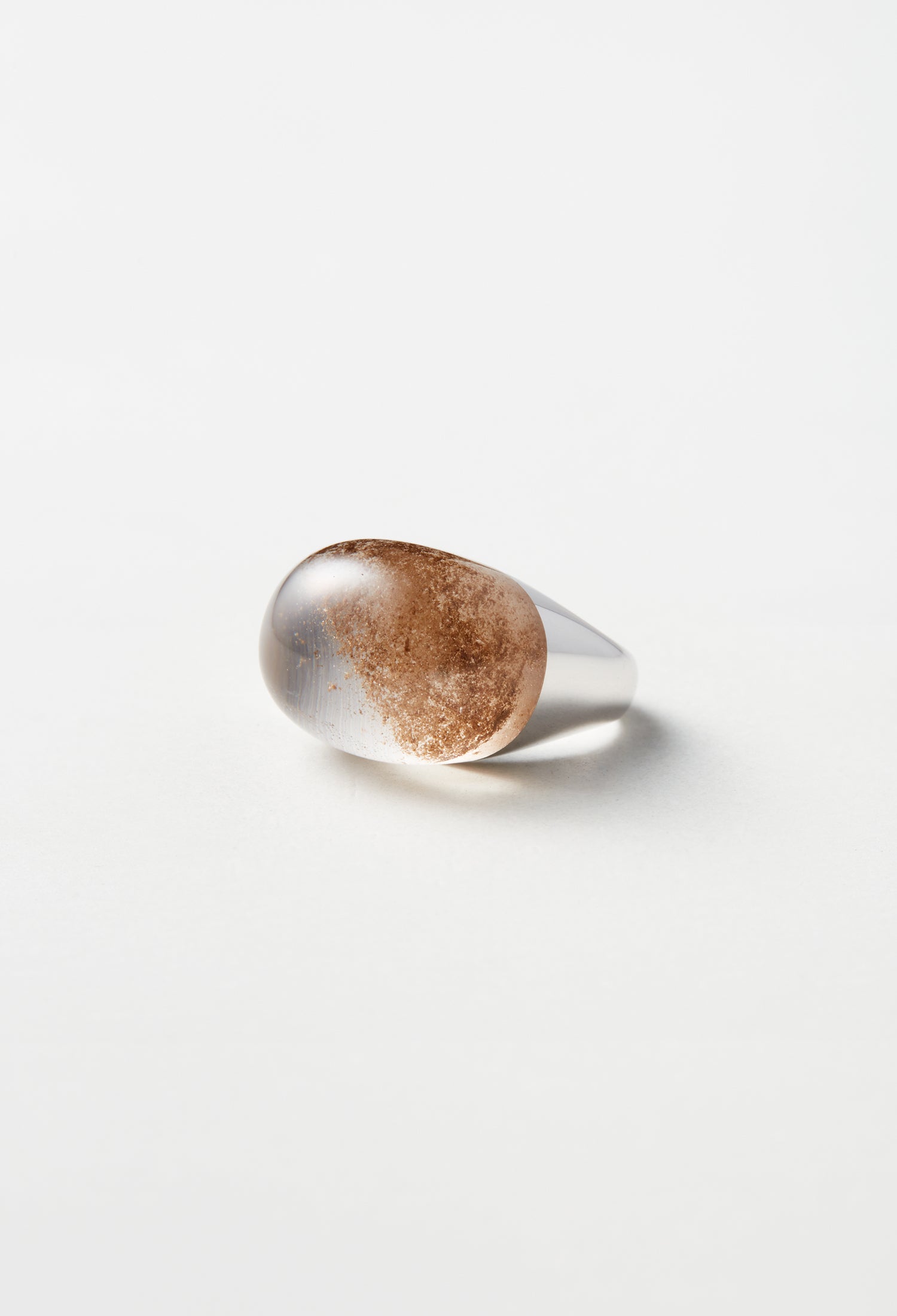 [One-of-a-kind] Garden Quartz Rock Ring / Round / Silver