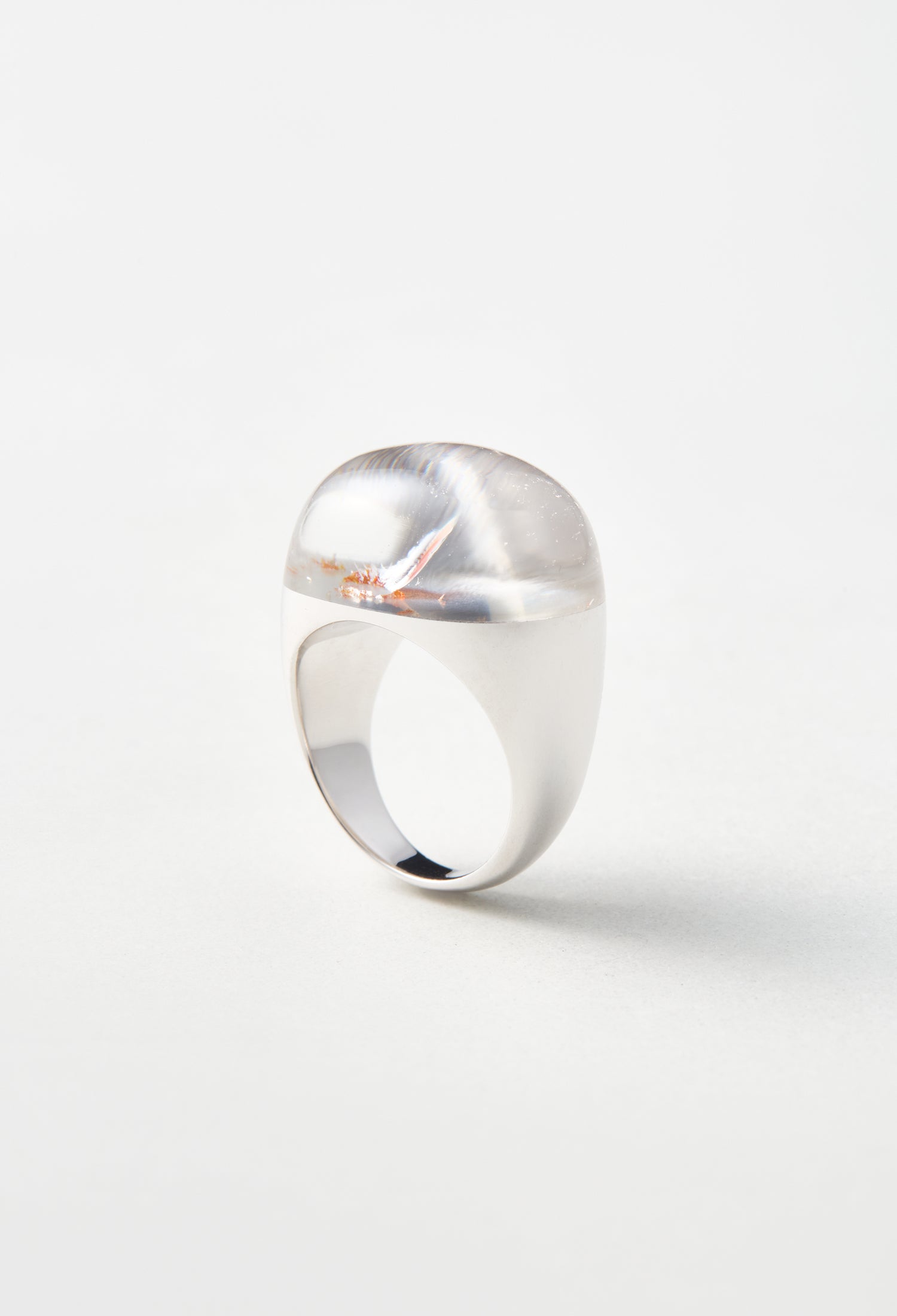 [One-of-a-kind] Garden Quartz Rock Ring / Round / Silver