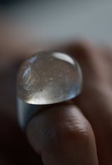[一点もの] Silver Rutile Quartz Rock Ring / Round / Silver