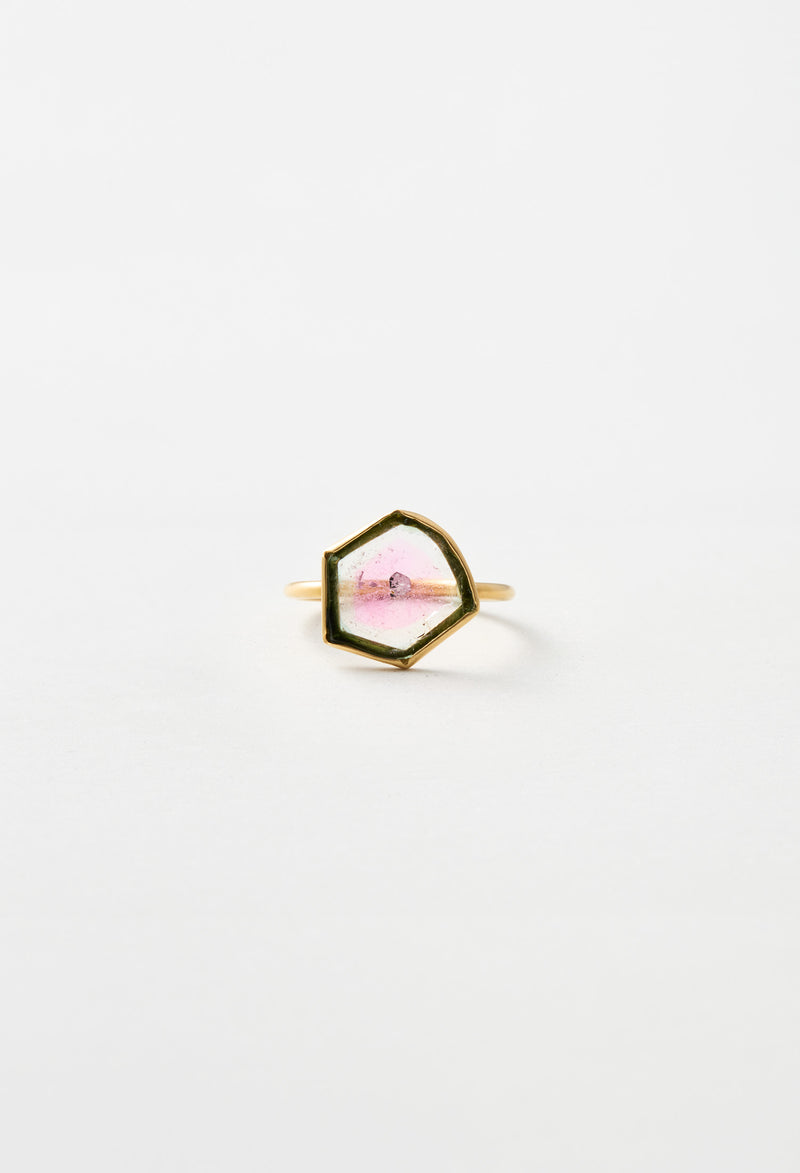 [一点もの] Water melon Tourmaline Gem Ring