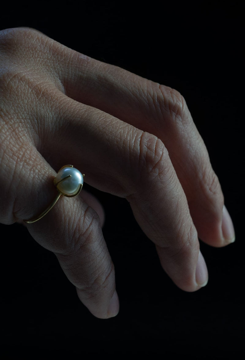 Akoya Pearl Gem Ring / Pinky