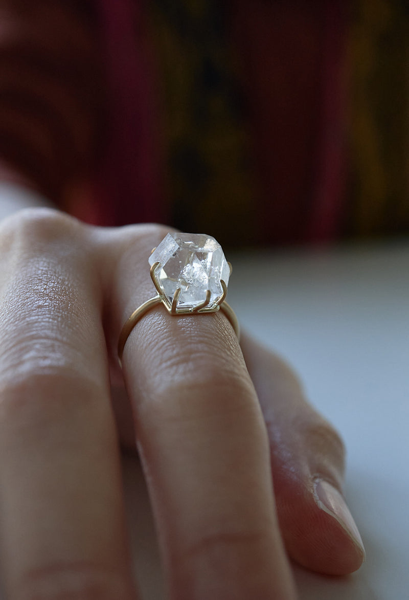 [一点もの] Diamond Quartz Gem Ring / LL