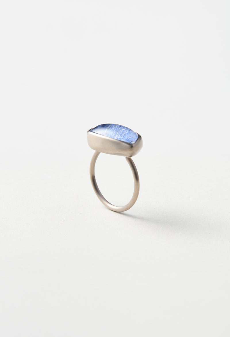 [一点もの] Dumortierite in Quartz Gem Ring