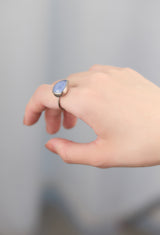 [一点もの] Dumortierite in Quartz Gem Ring