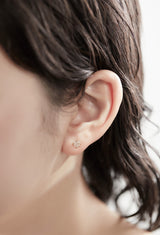 Rough Diamond Pierced Earring