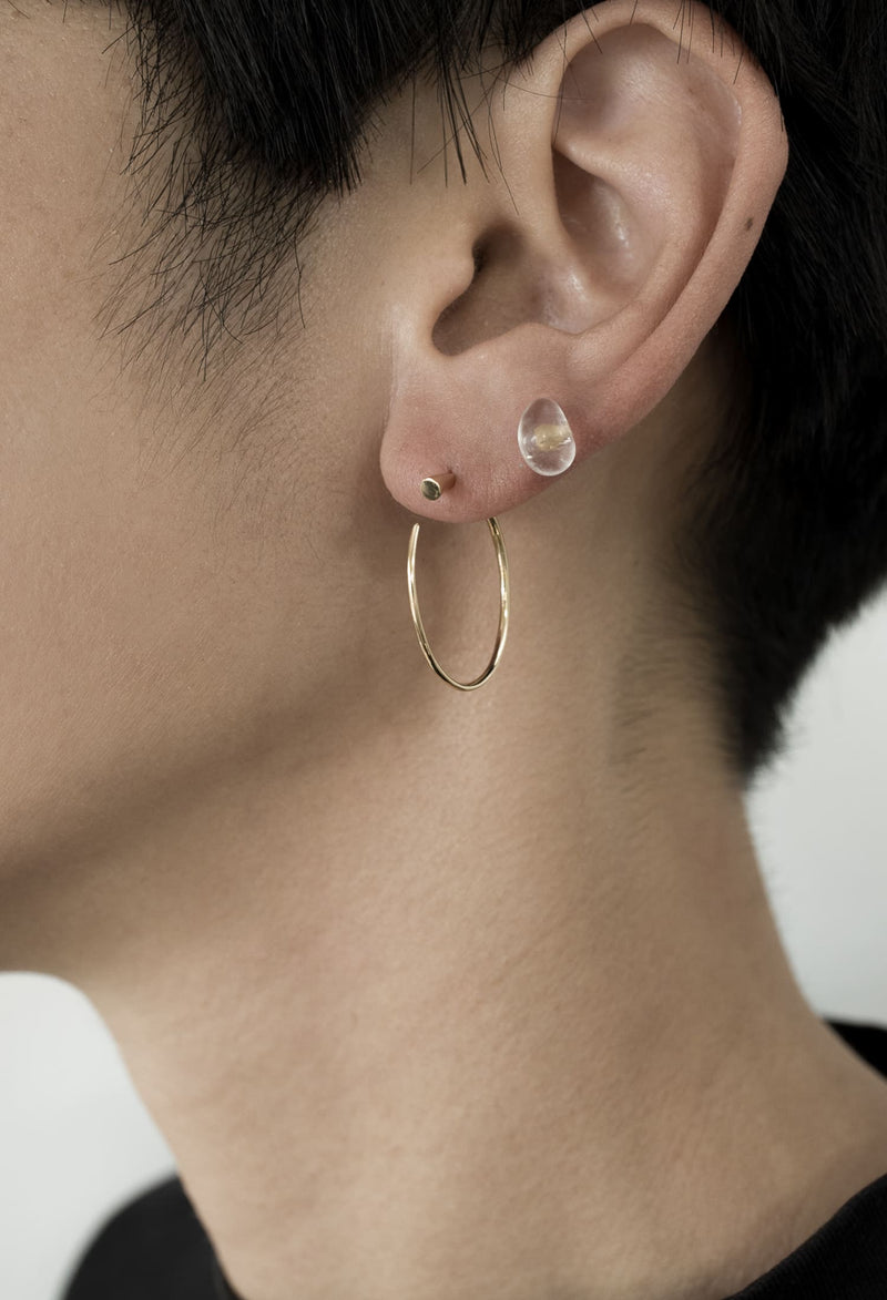 bororo Amethyst Point Pierced Earring