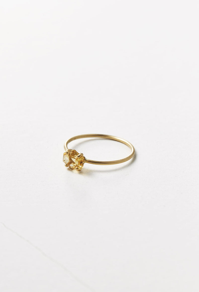 [一点もの] Citrine Faceted Gem Ring