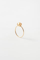 Golden South Sea Keshi Baby Pearl Gem Ring