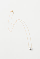 [一点もの] Gray South Sea Keshi Pearl Necklace