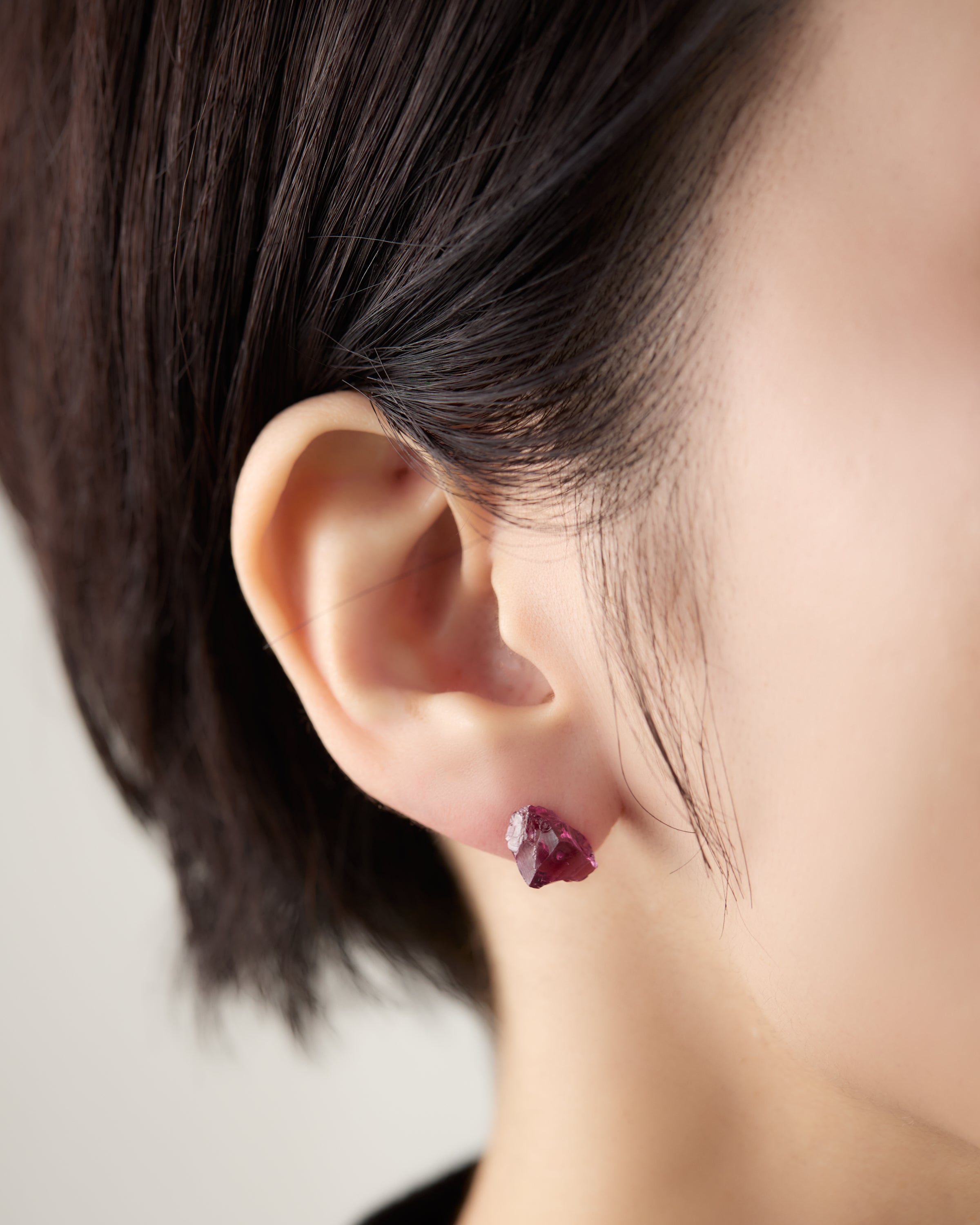 Rhodolite bororo ピアス　K18 Rhodolite Pierce – bororo