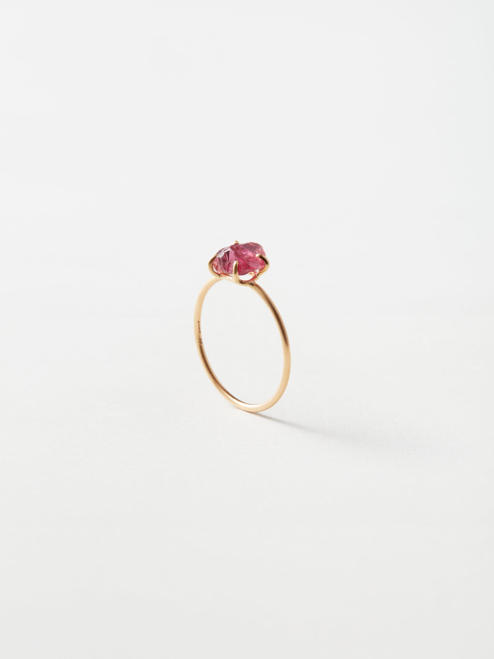 ❤ロ－ドライトガ－ネット❤金の薔薇❤回りもオ－ルロ－ドライトガ－ネット❤ Garnet Mini Rock Ring / Round / Yellow – bororo