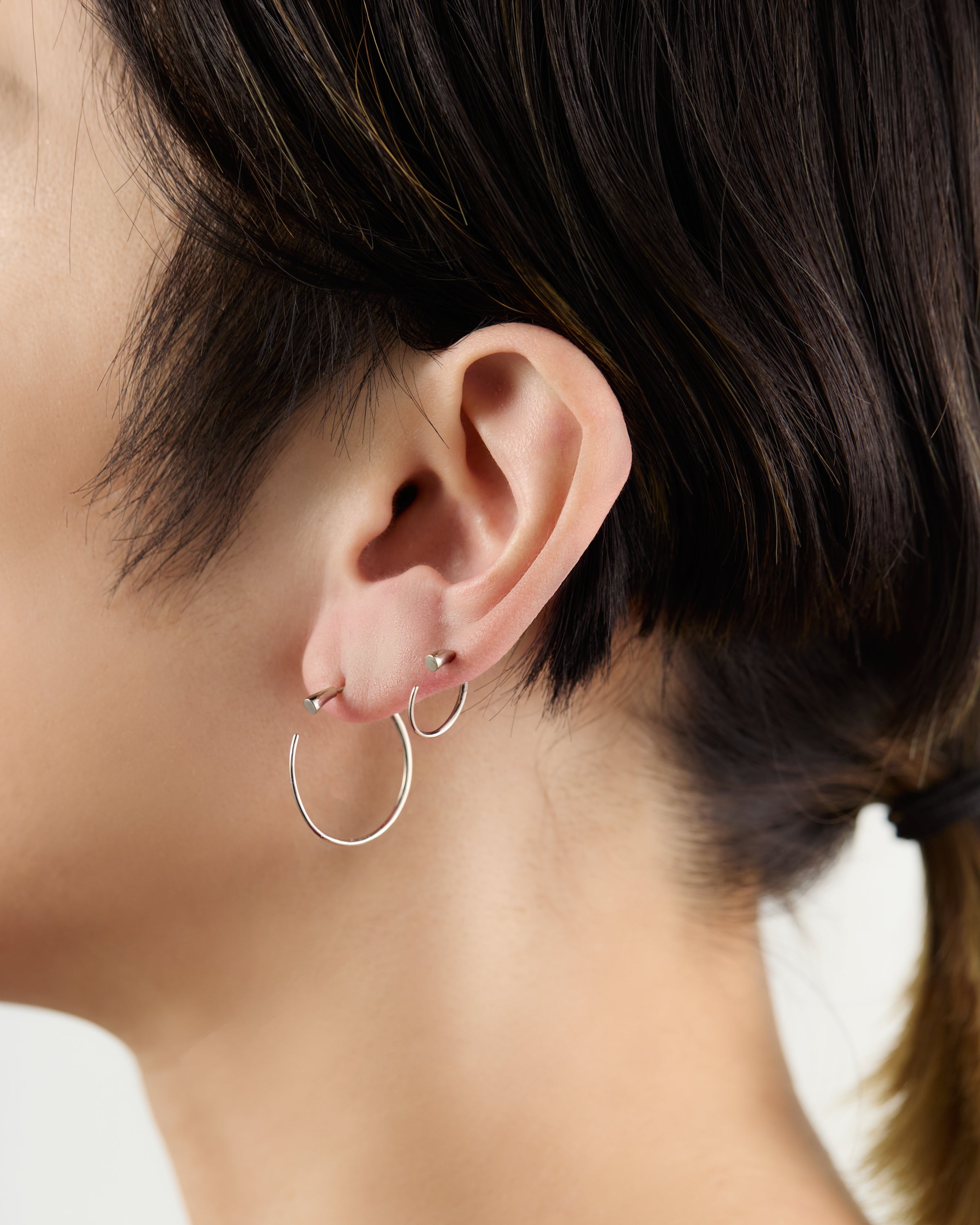 K18 ウェッジフープ ピアス S – bororo