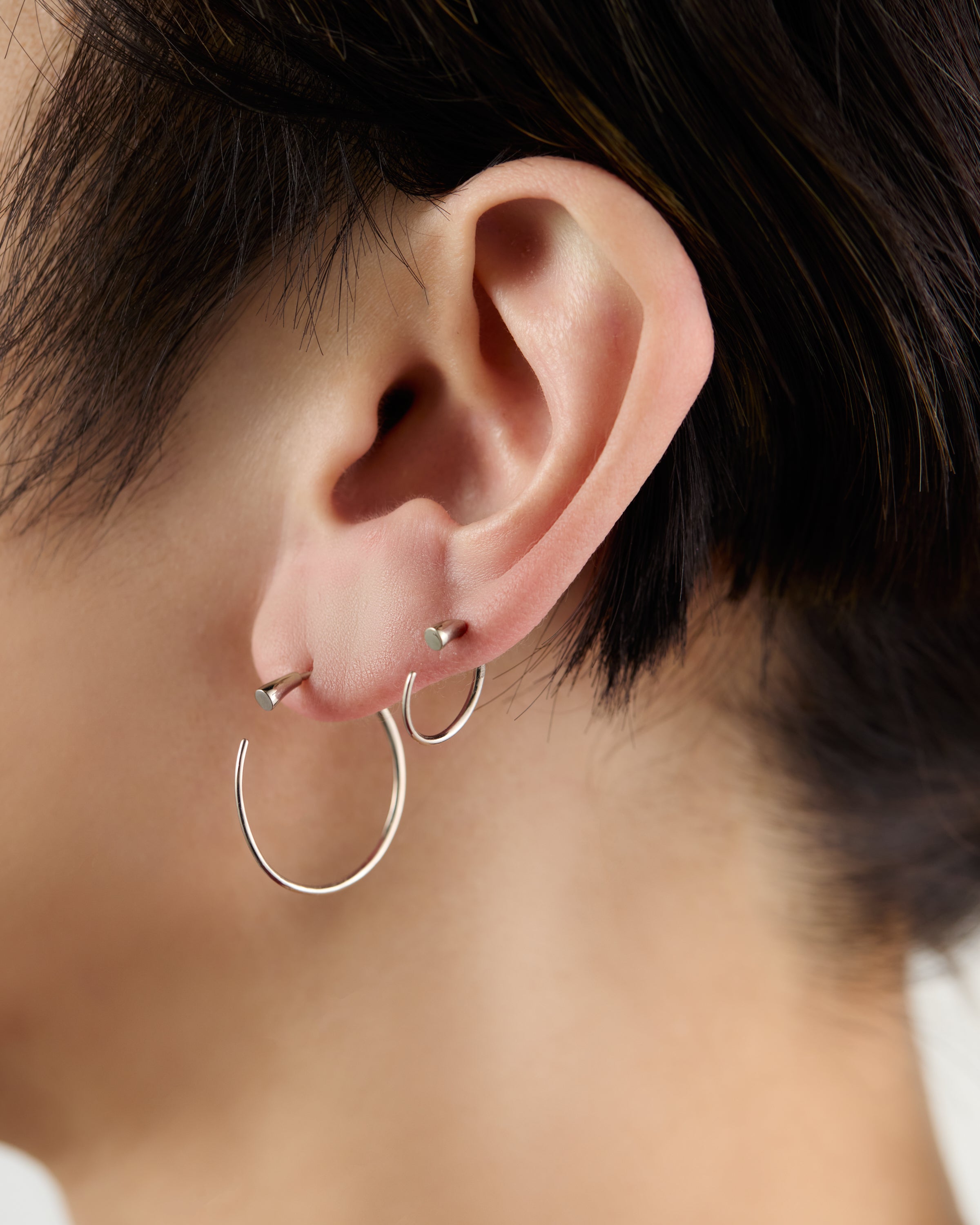 K18 ウェッジフープ ピアス S – bororo