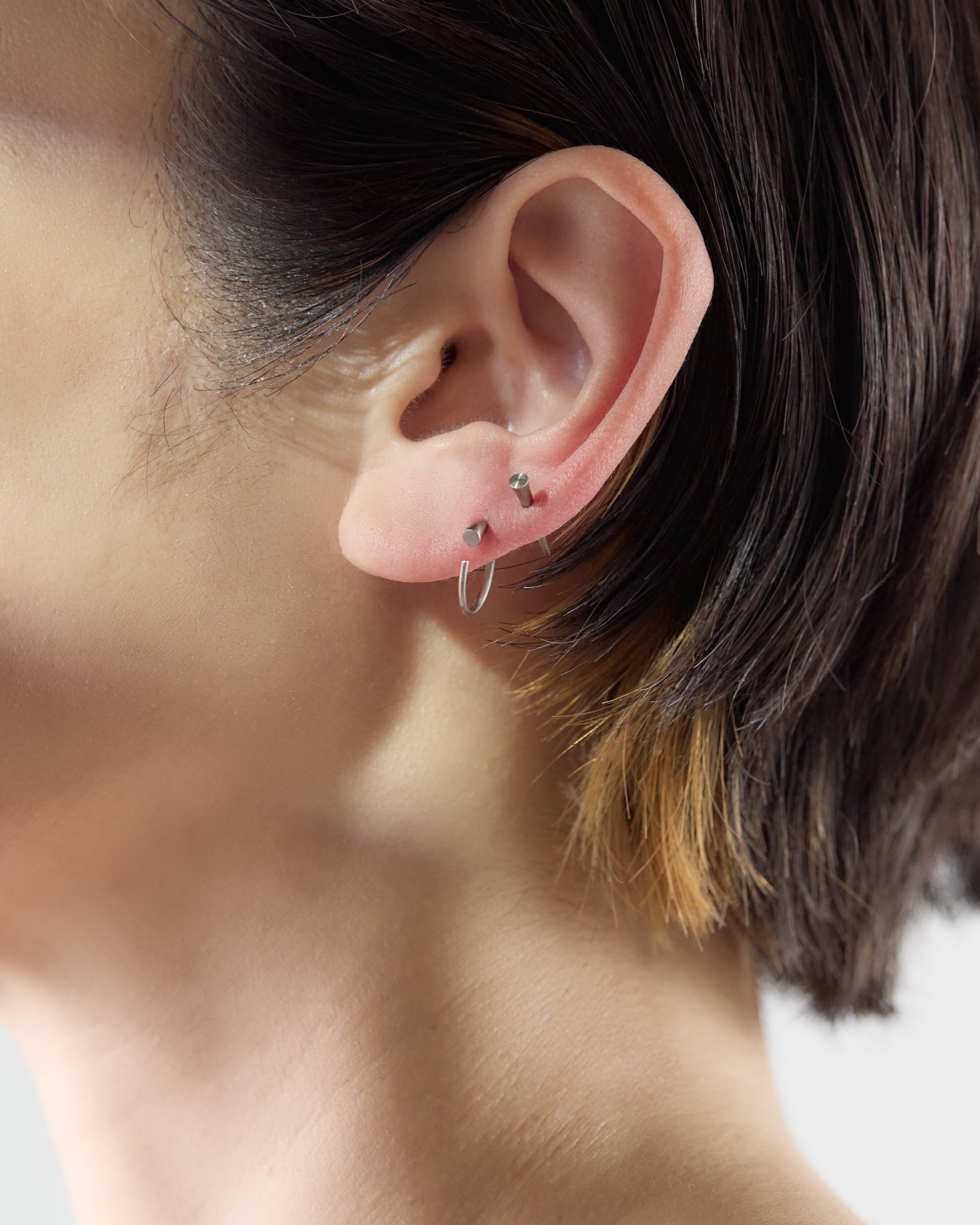 K18 ウェッジフープ ピアス S – bororo