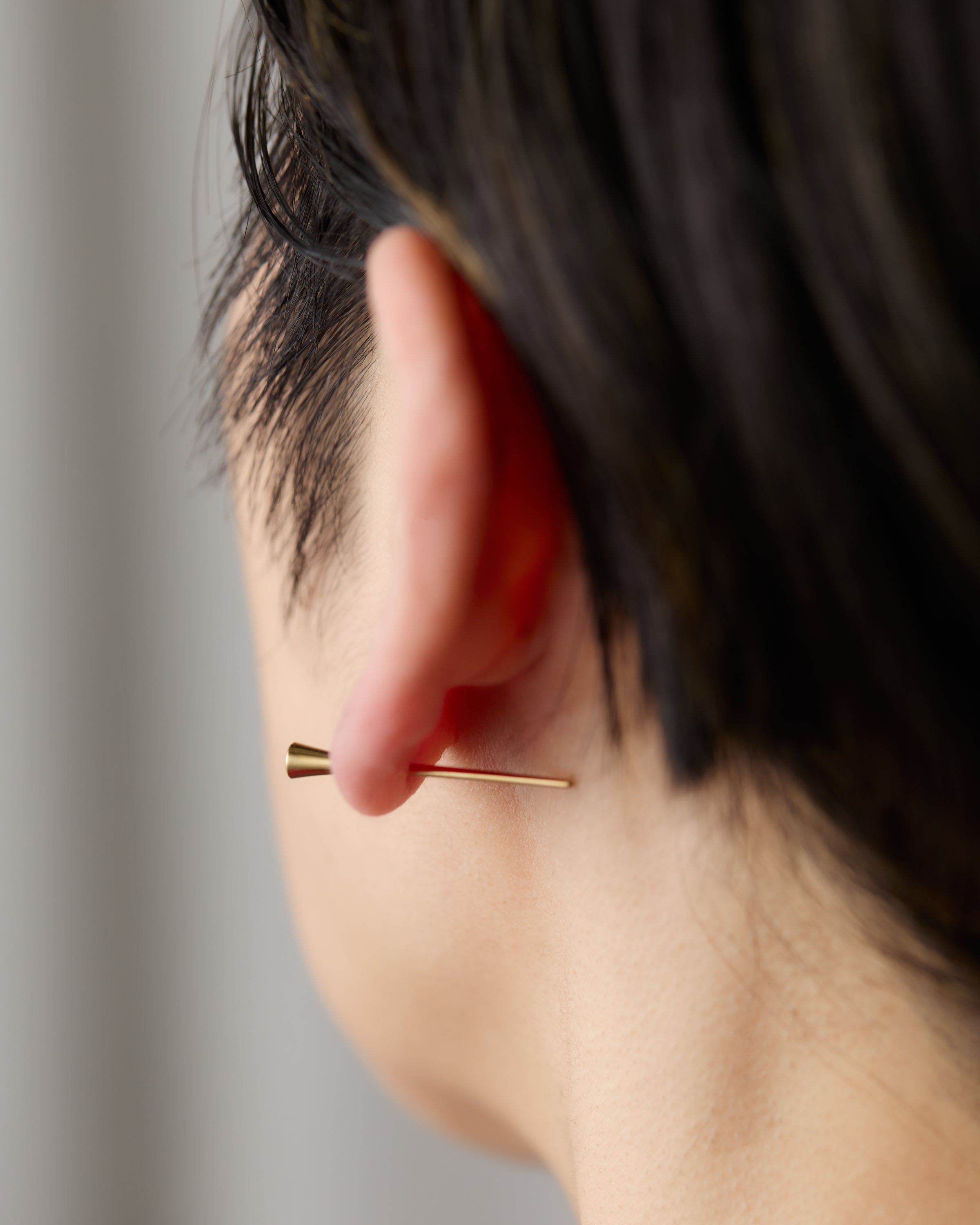 K18 ウェッジ ダイヤモンド ピアス M – bororo