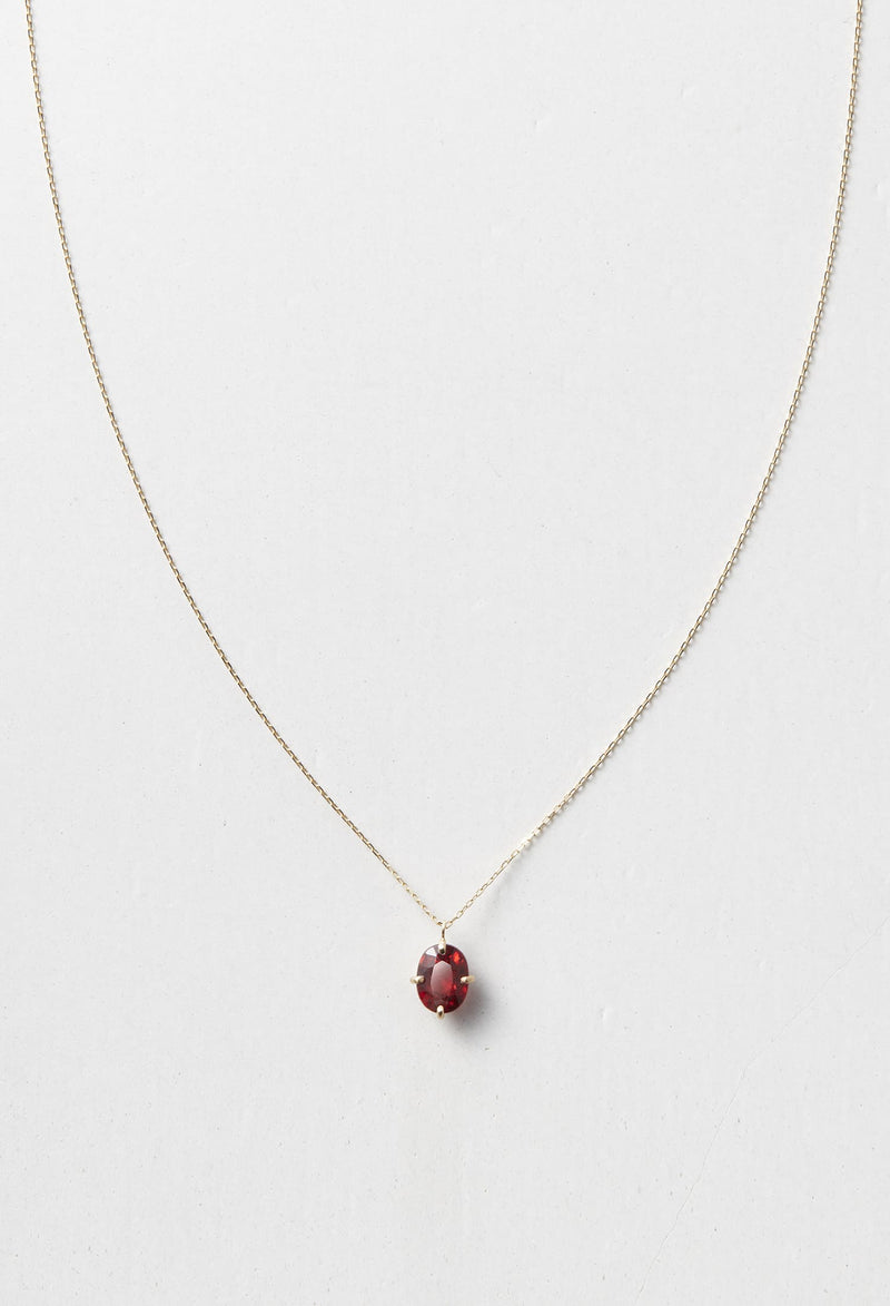Garnet Faceted Necklace
