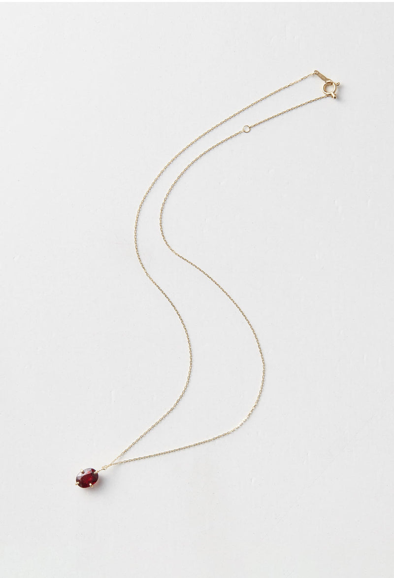 Garnet Faceted Necklace