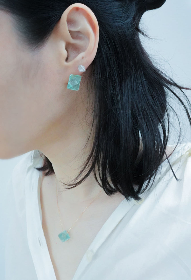 Fluorite Pierced Earring