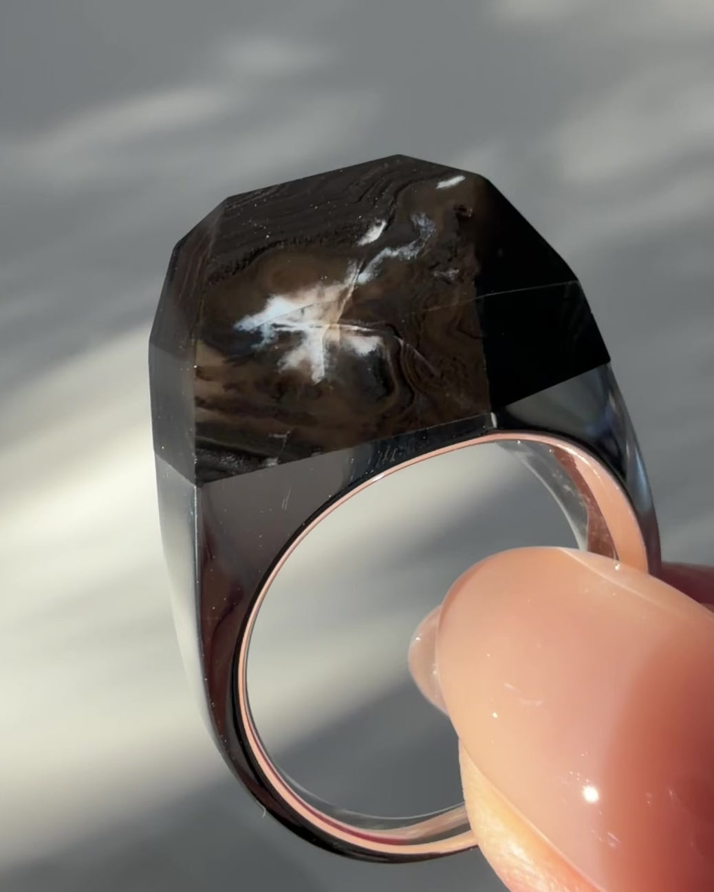 [One-of-a-kind] Rutile Quartz Rock Ring / Crystal / Yellow