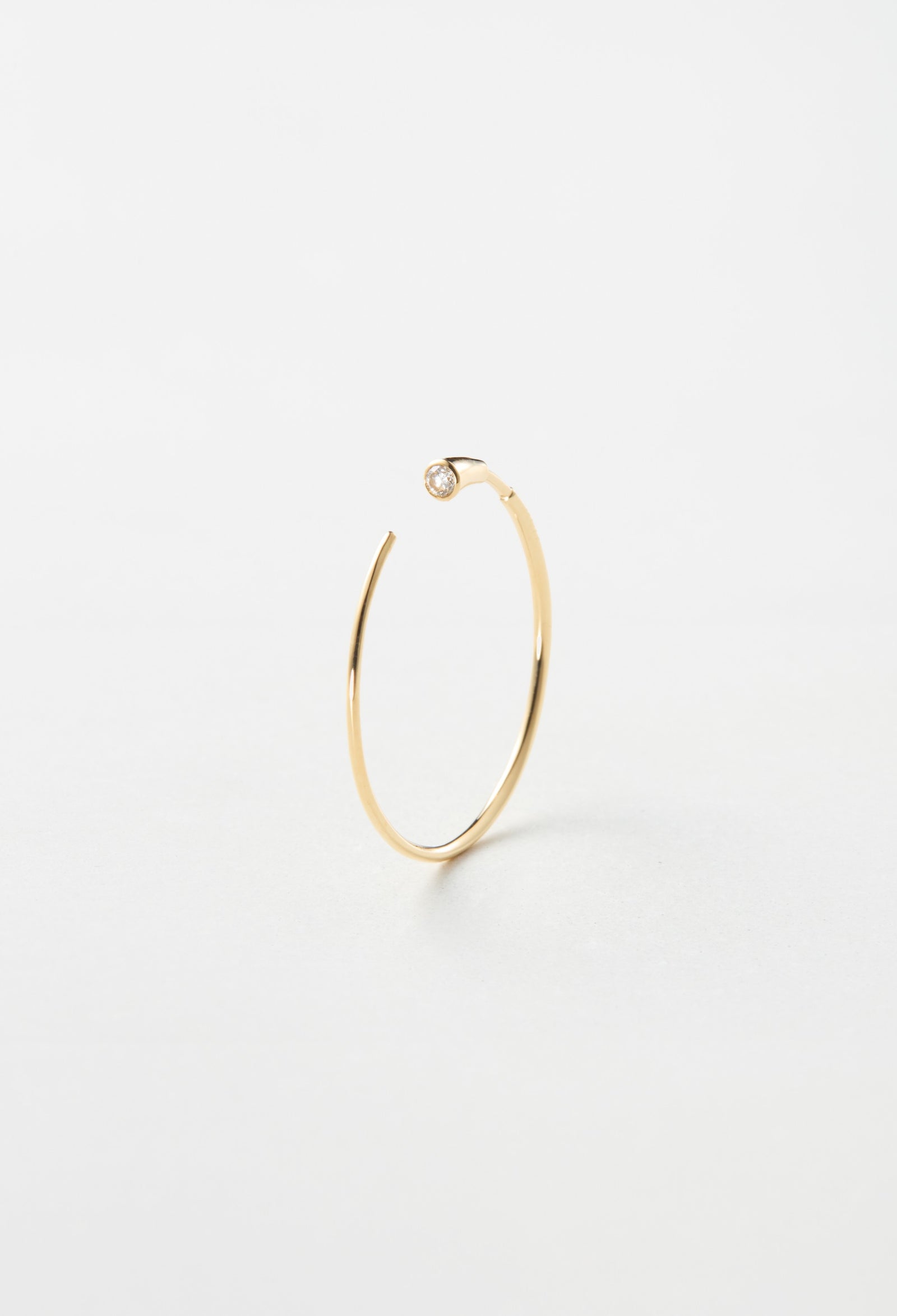 wedge hoop / S / K18YG / Matte – bororo